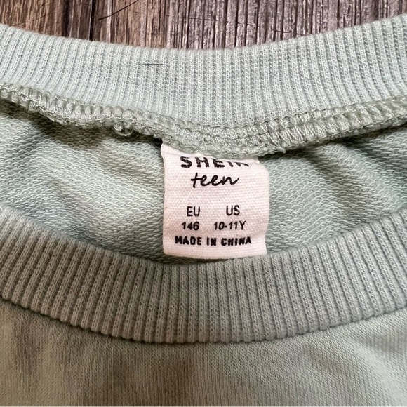 Girls Mint Sweatshirt Top Pull On Size 10/12 - Picture 3 of 10